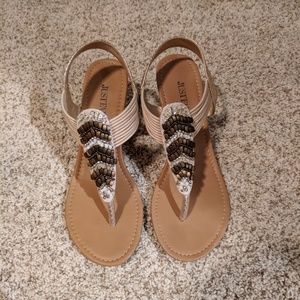 Size 6.5 summer wedge sandals